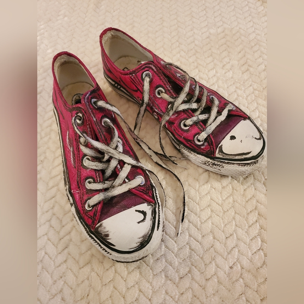 Converse Pink and White Sneakers